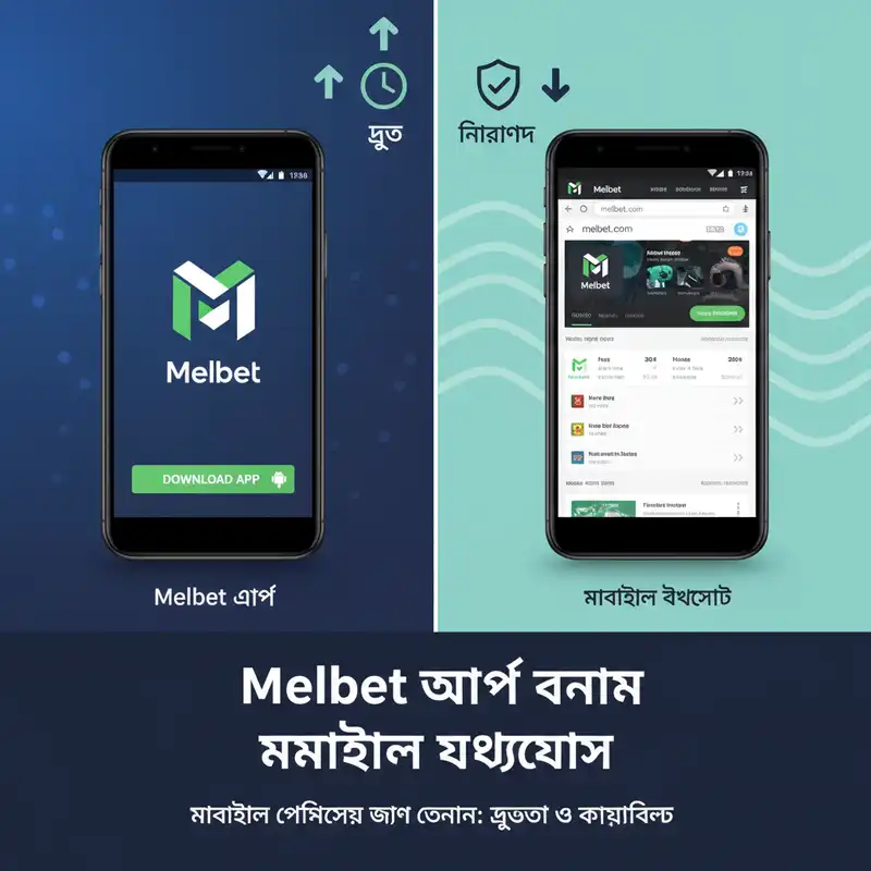 Melbet App vs Mobile Site Comparison Header